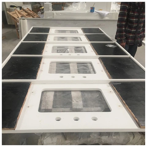 Snow White Quartz Vanity Tops Snow White Quartz Vanity Tops