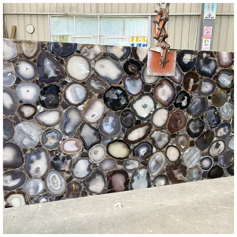 Semi Precious Dark Grey Agate Slabs Semi Precious Dark Grey Agate Slabs
