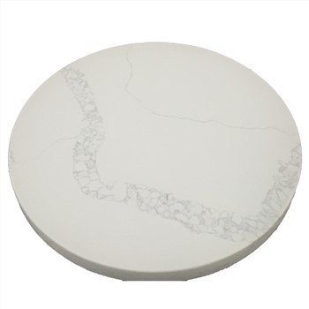 Kvars kringlótt kaffiborð