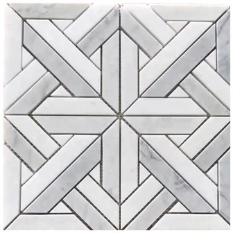 Bianco Carrara Thassos parket marmaramósaík
