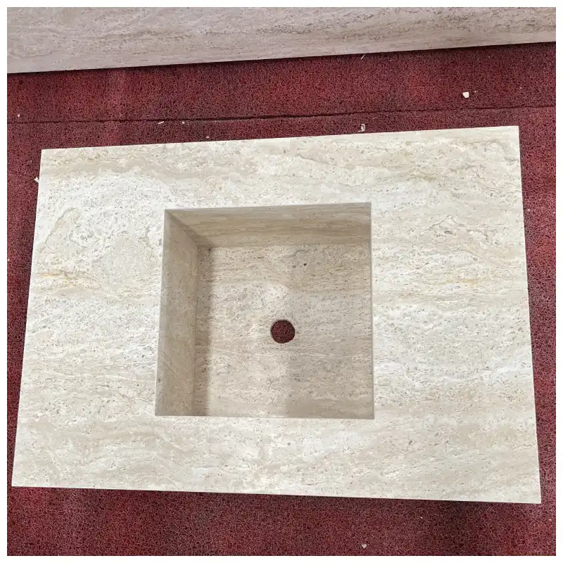 Ivory Travertine samþættir vaskar