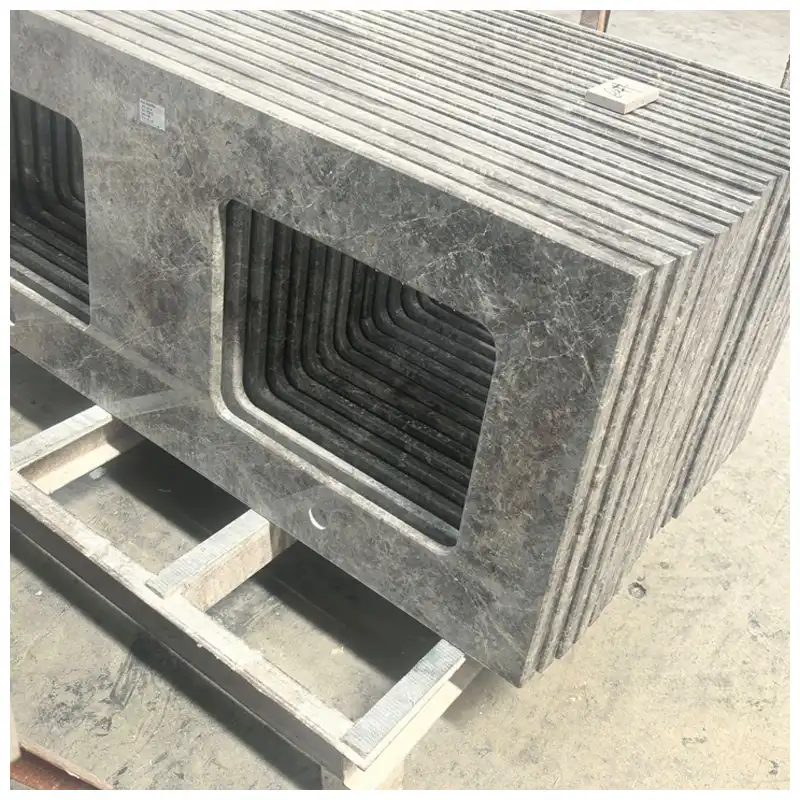 Tundra Grey Marble Rectangle Vanity Tops
