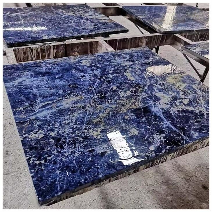 Bólivískur Sodalite blár marmari