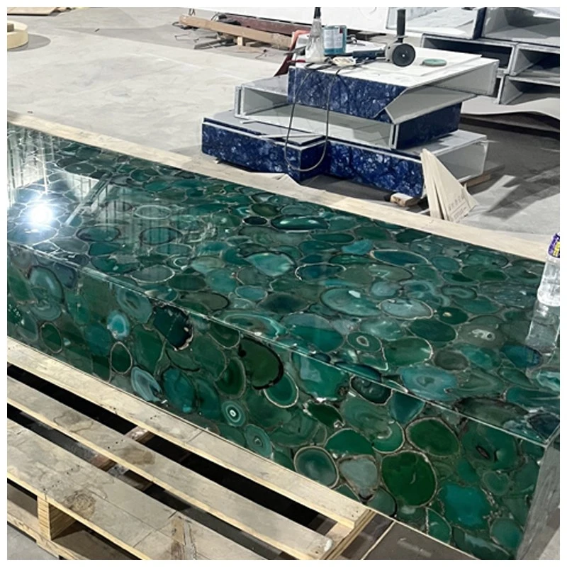 Illuminated Green Agate Gemstone Semiprecious Stone Bar Countertops3 Illuminated Green Agate Gemstone Semiprecious Stone Bar Countertops3