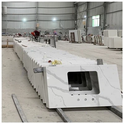 Hvítur Quartz Vanity Top